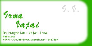 irma vajai business card